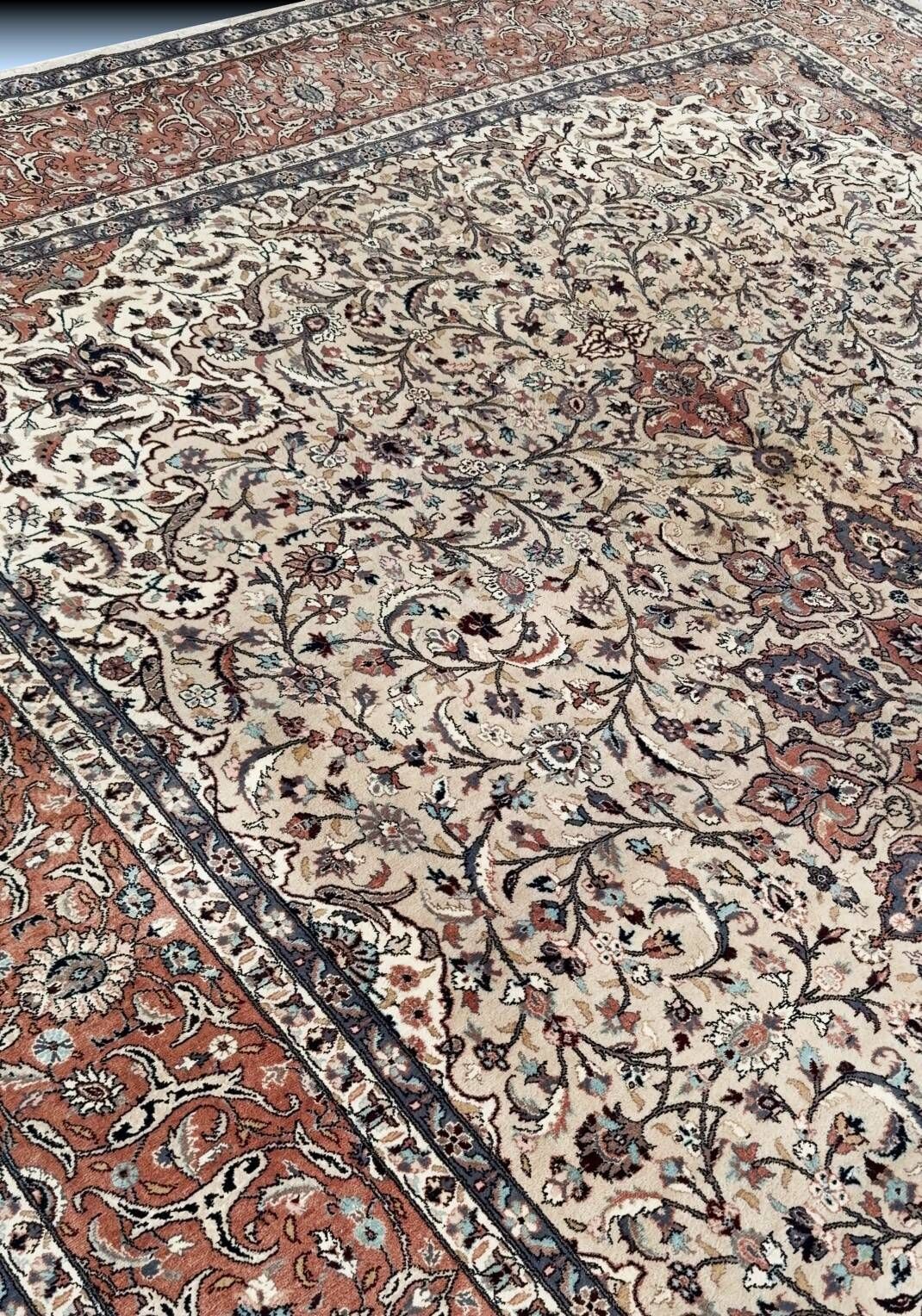 Large persian oriental carpet kashan iran - 275 x 375 cm
