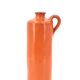 Vase bouteille orange en céramique, années 70