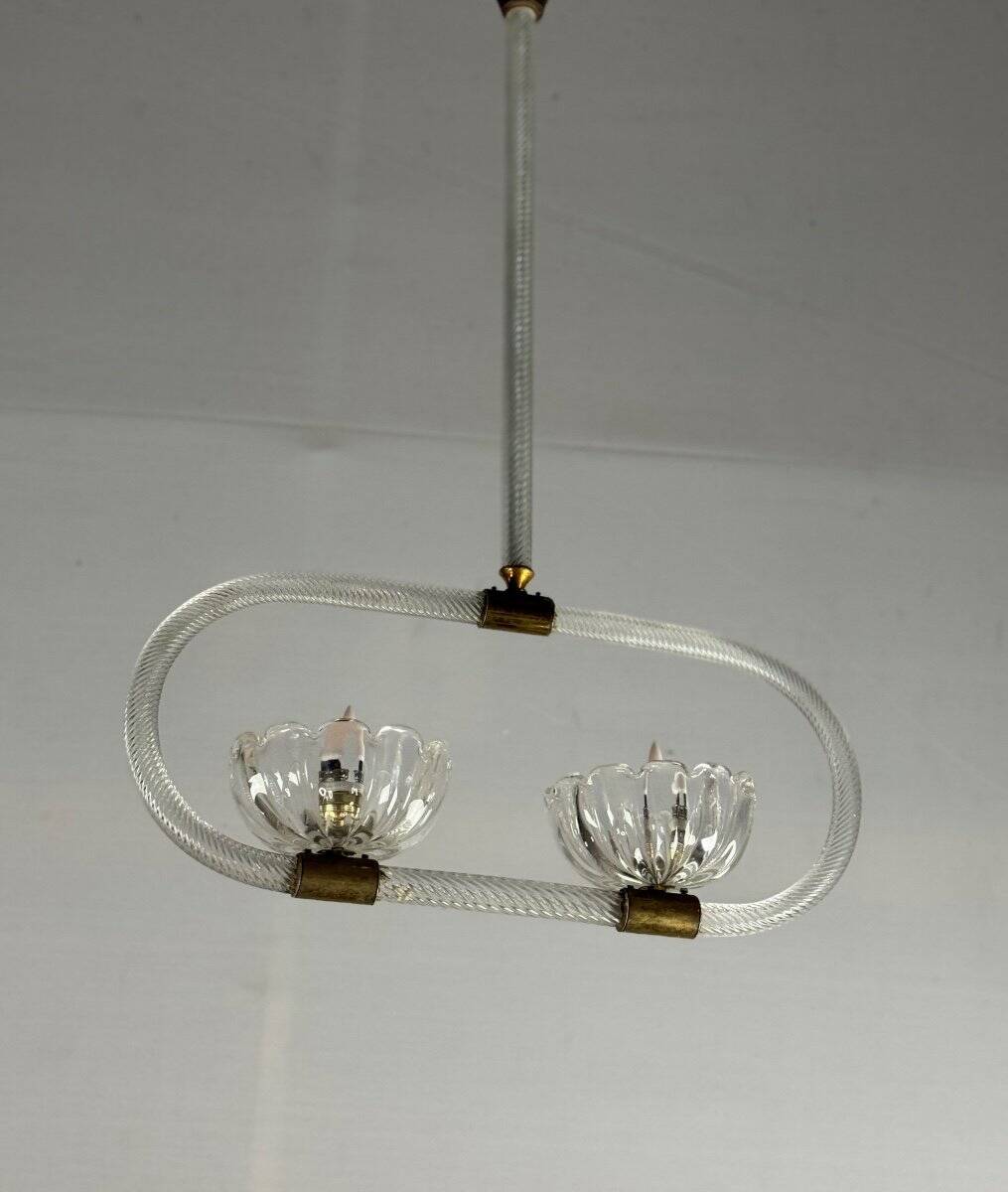 Venetian Murano glass chandelier with two light points circa 1950