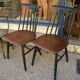 Paire de chaises scandinave " stol kamnik " 1960 étiquette d'époque sur les deux
