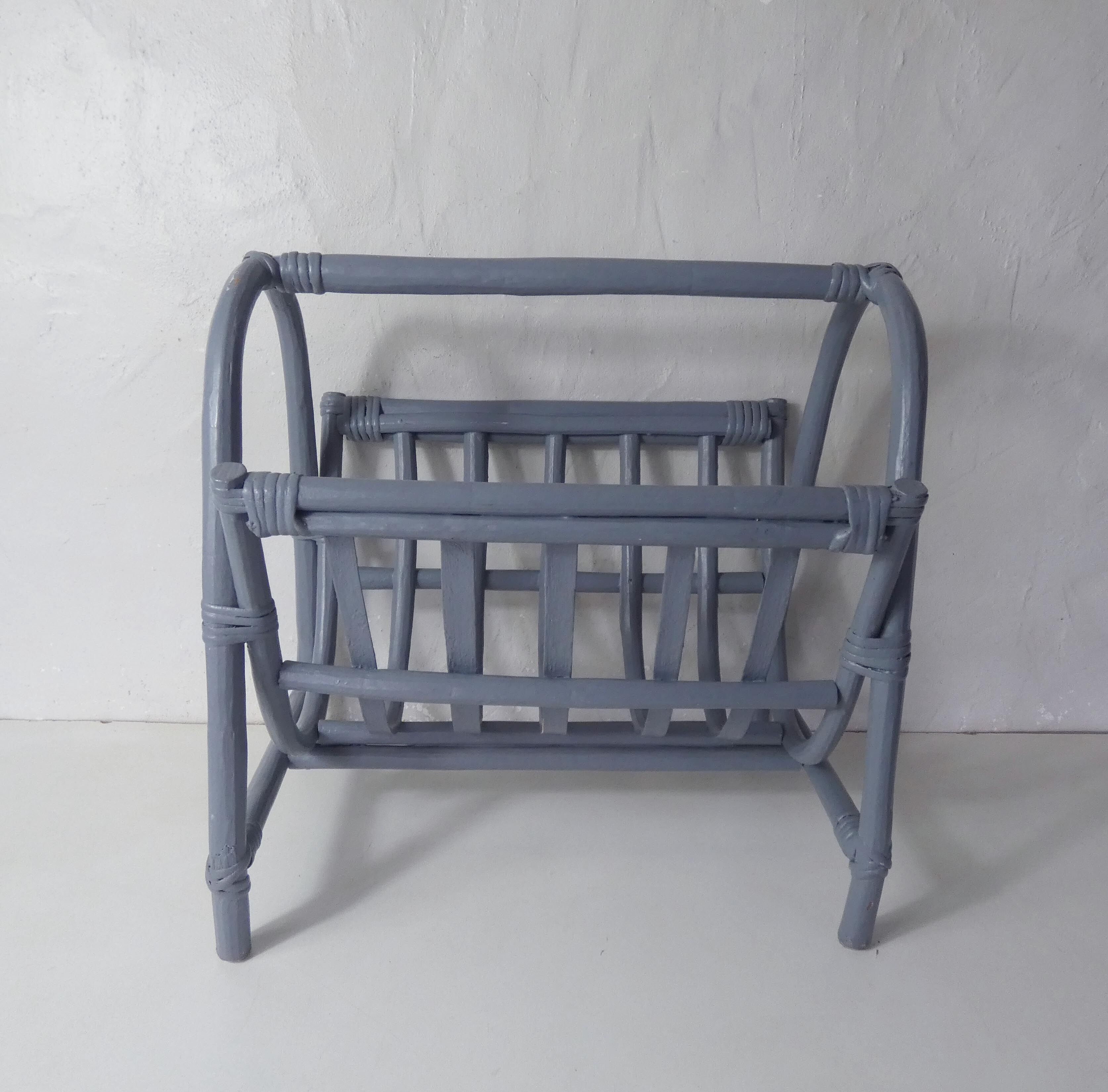 Rattan magazine holder