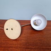 Vintage articulated desk lamp in red lacquered metal, 1950s