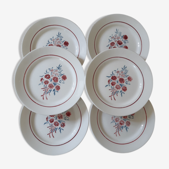 Set of 6 plates Badonviller
