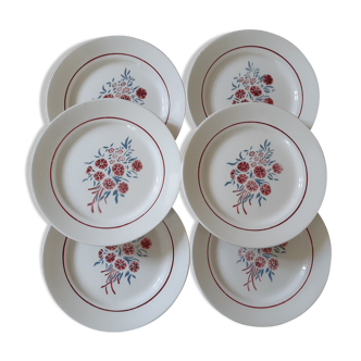Set of 6 plates Badonviller