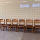 Set of six Scandinavian dining chairs in pine