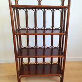 Rattan library shelf