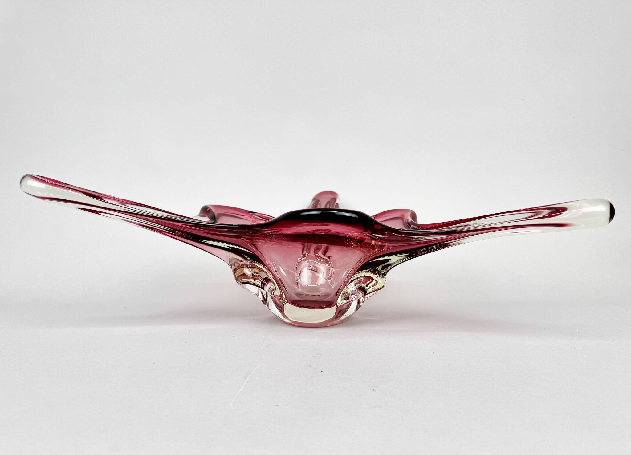 XXL Mid Century Murano Glass Bowl, Italy, Labeled