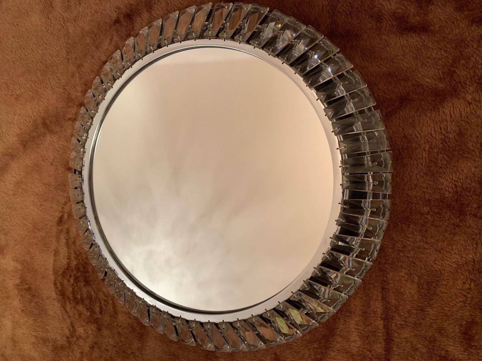 Mirror with Bakalowits crystals from Palwa, 1960s