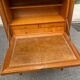 Secretary with drop-leaf in Louis XVI style, made of solid wood and brass, desk/commode.