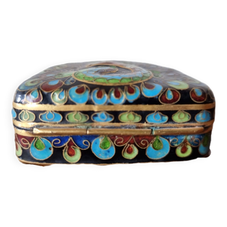 Cloisonné Jewelry Box From China 1980s