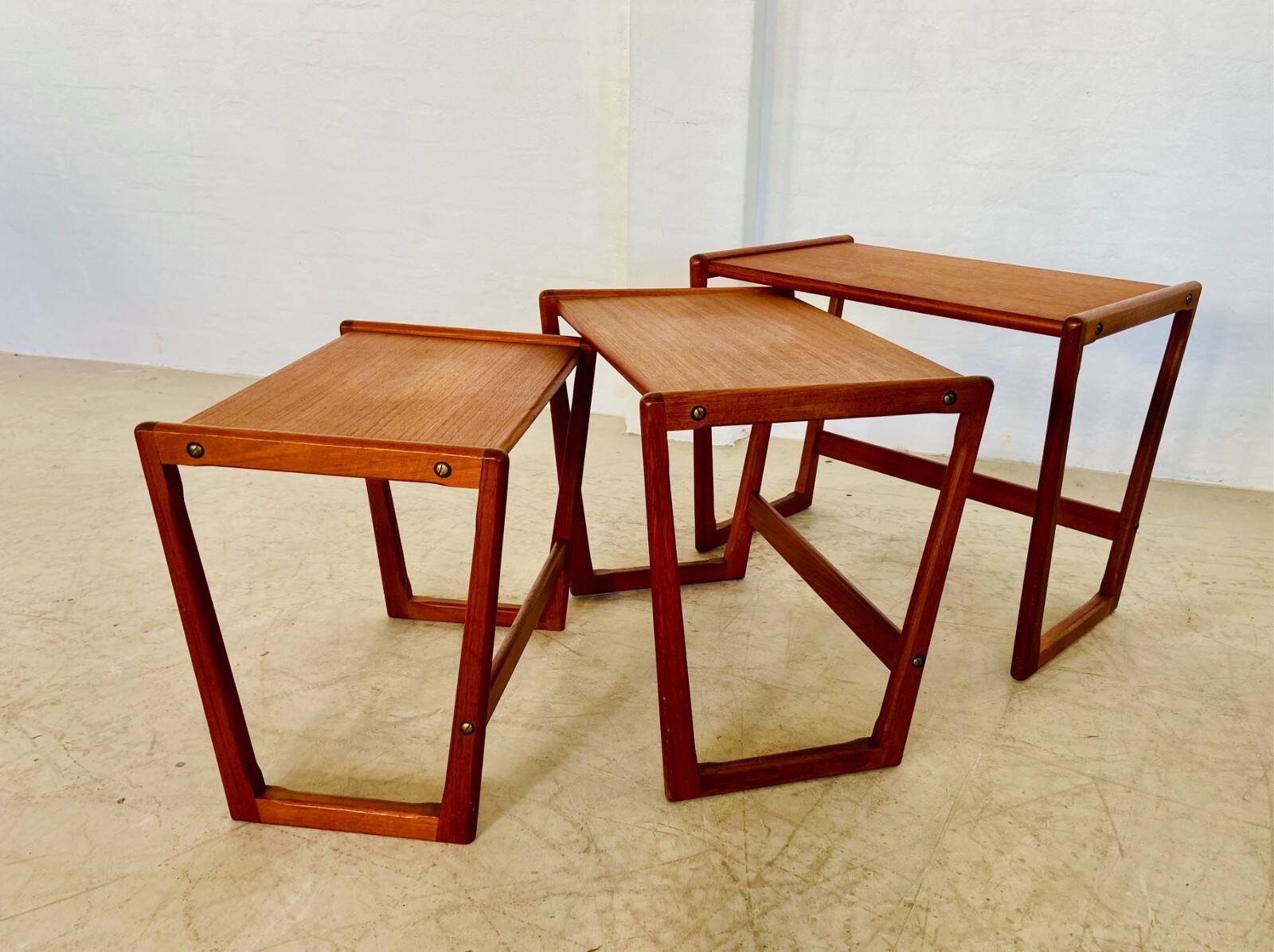 Vintage Danish mid-century retro Kai Kristiansen nesting tables 1960s