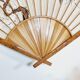 Fan hand painted fabric and bamboo