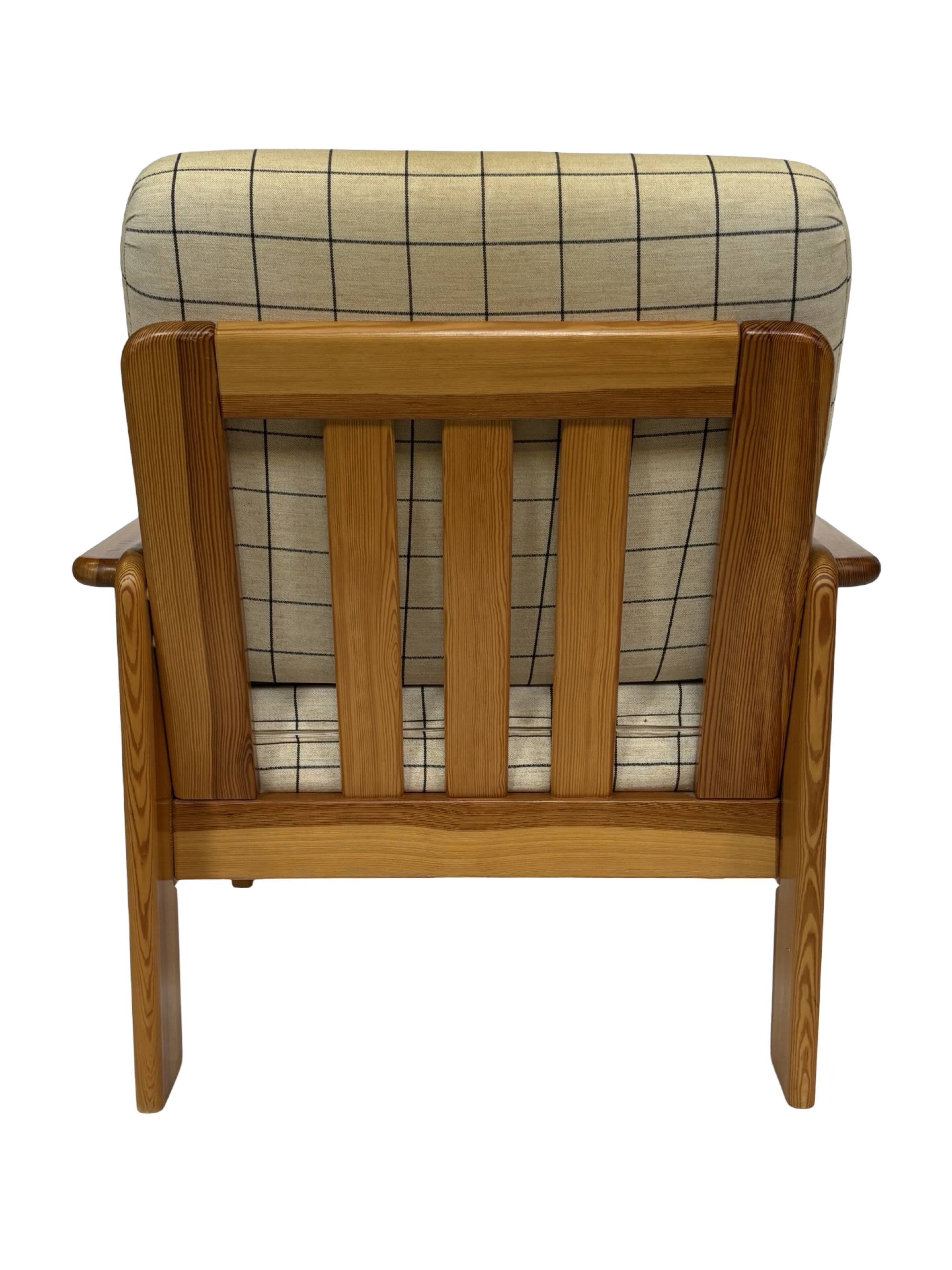 Vintage armchair set of 2 pinewood pine 70s design