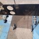Table basse bar sur roulette desserte Inox 1970