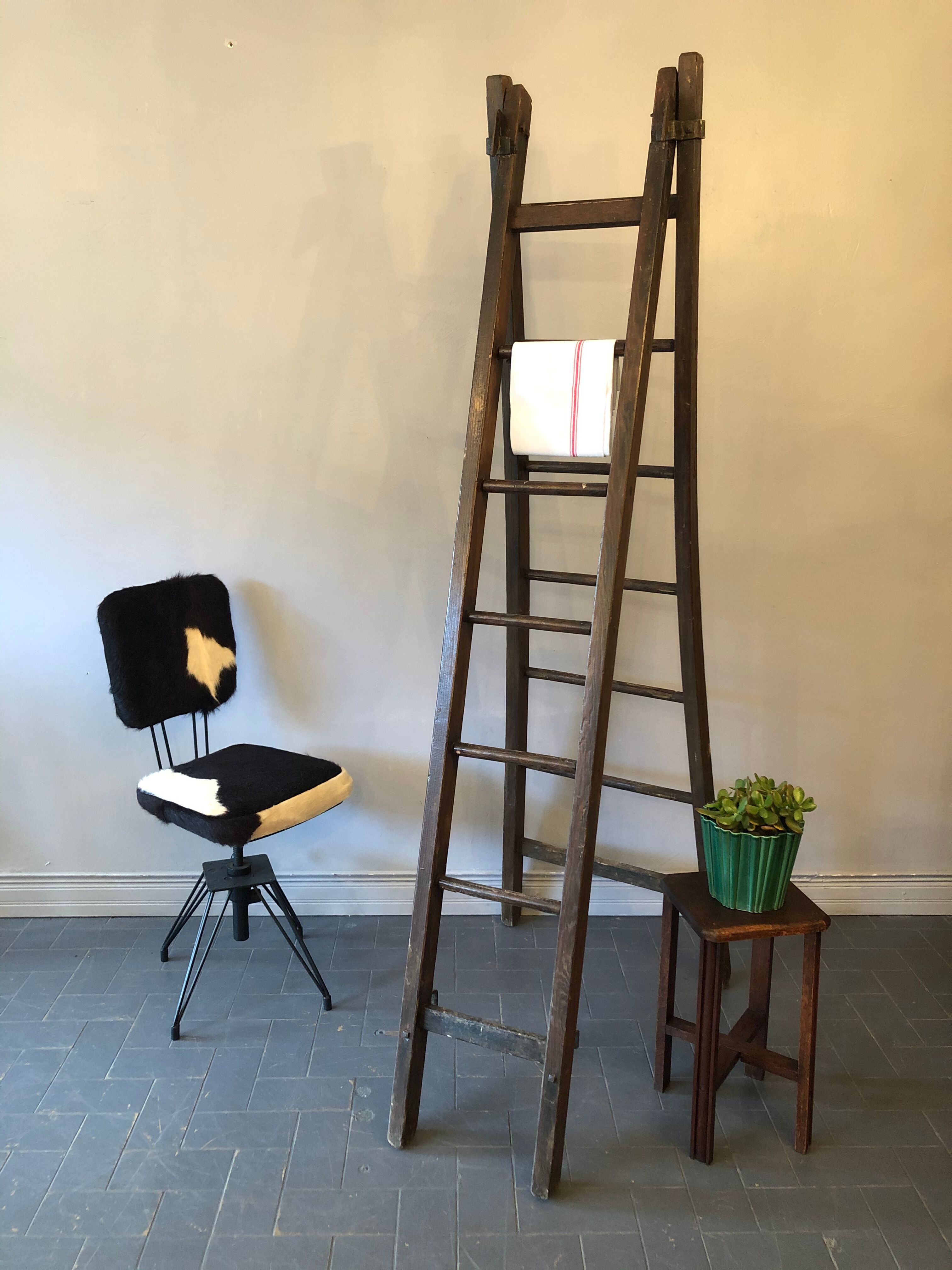 Old wooden stepladder