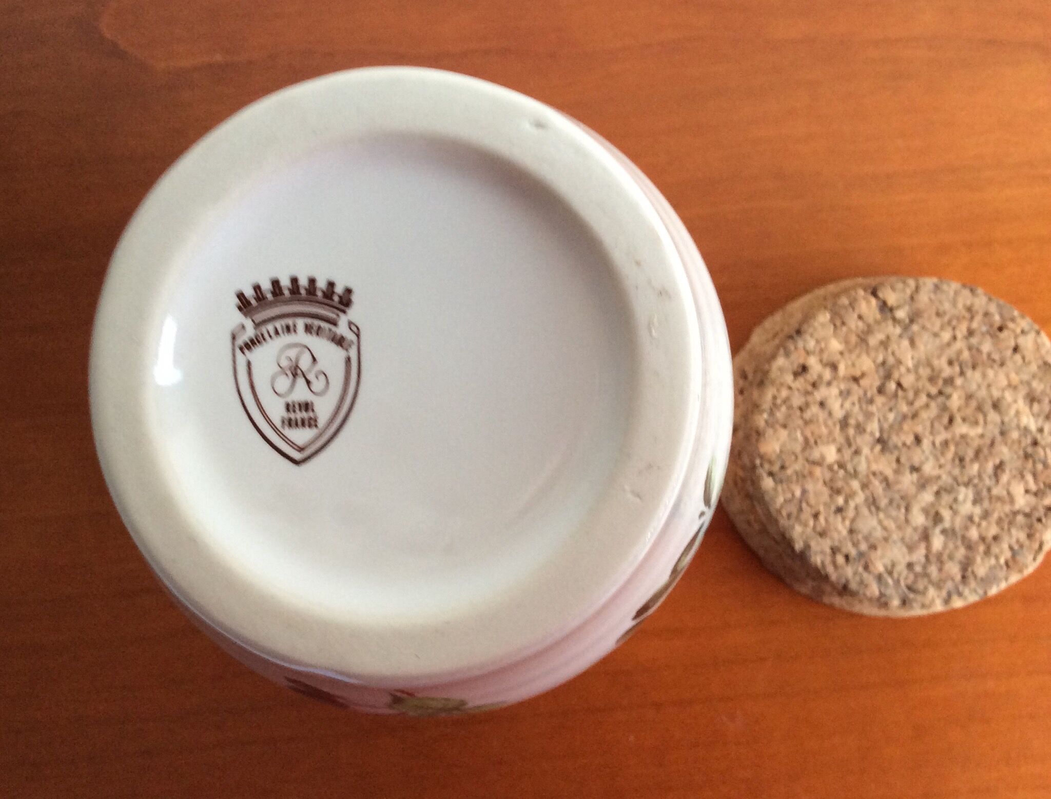 Revol porcelain mustard pot - vintage