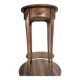 Oval bedside table from the Transition period in marquetry and bronze.