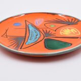 Atelier cerenne vallauris assiette à décor abstrait céramique des années 50 1950