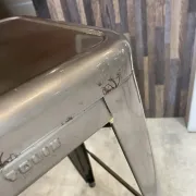 Tolix h75 industrial high bar stool, stackable, varnished metal.