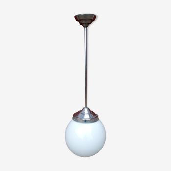 Opaline ball hanging lamp