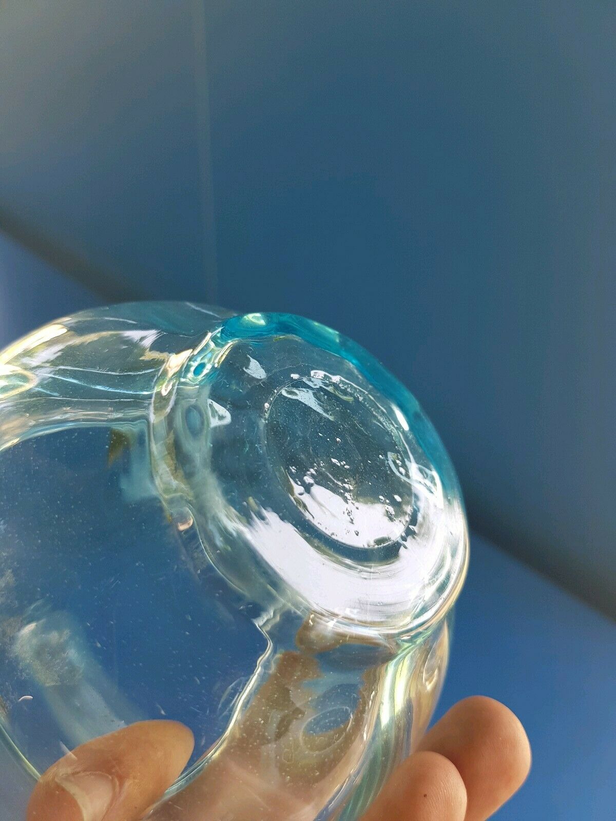 Blue crystal milk service set