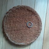 Sisal round mirror
