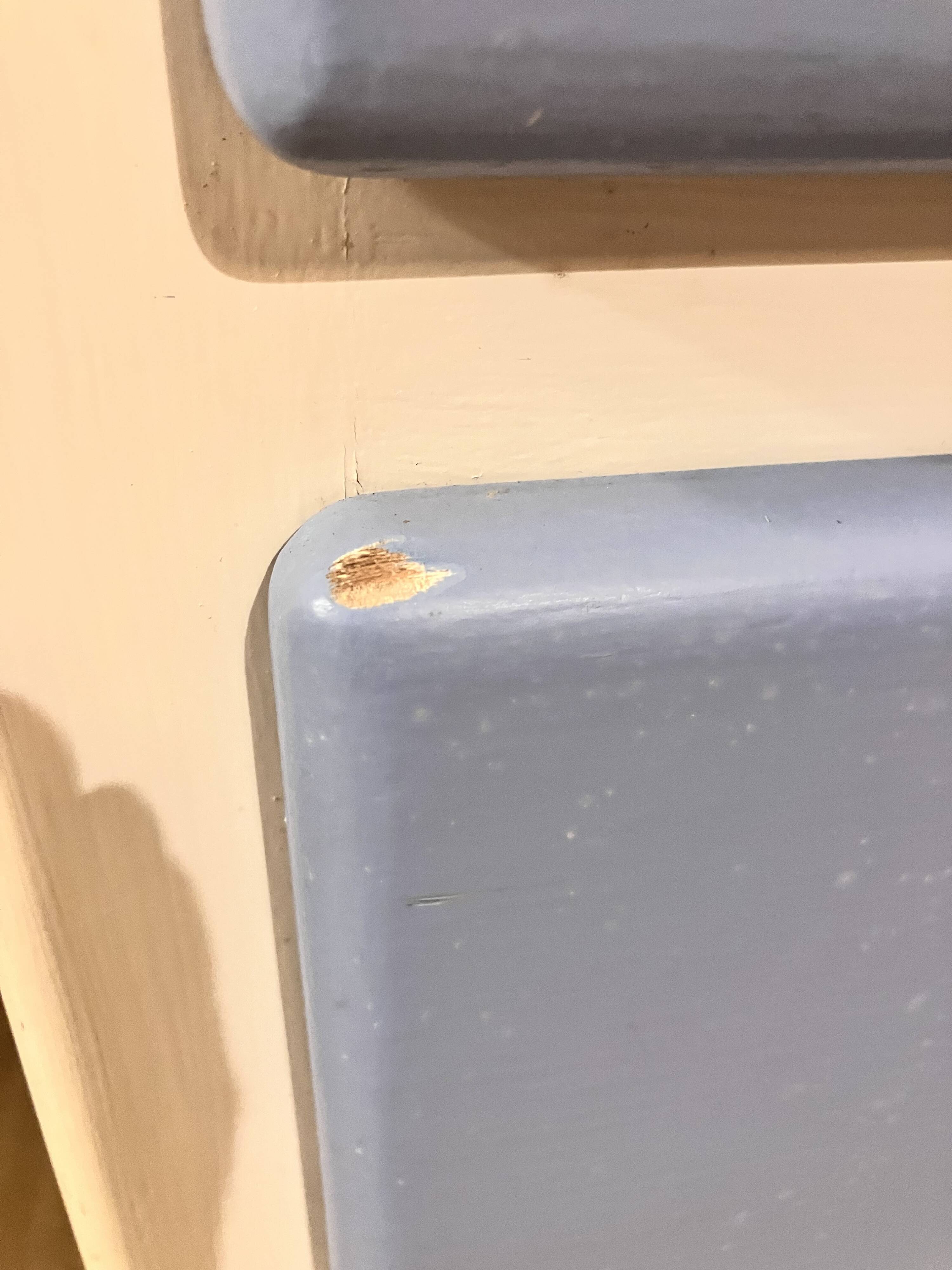 Wooden chest of drawers with tapered legs