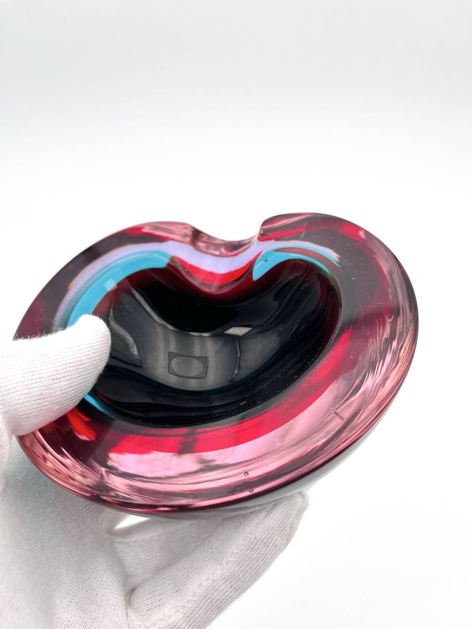 Sommerso Flavio Poli Murano 1960 Ashtray Bowl