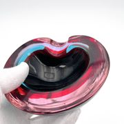 Sommerso Flavio Poli Murano 1960 Ashtray Bowl