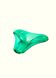 Mid-century green sea glass trilobe plate