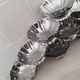 10 stainless steel dessert / ice cream bowls in Guy Degrenne style, flower shape.