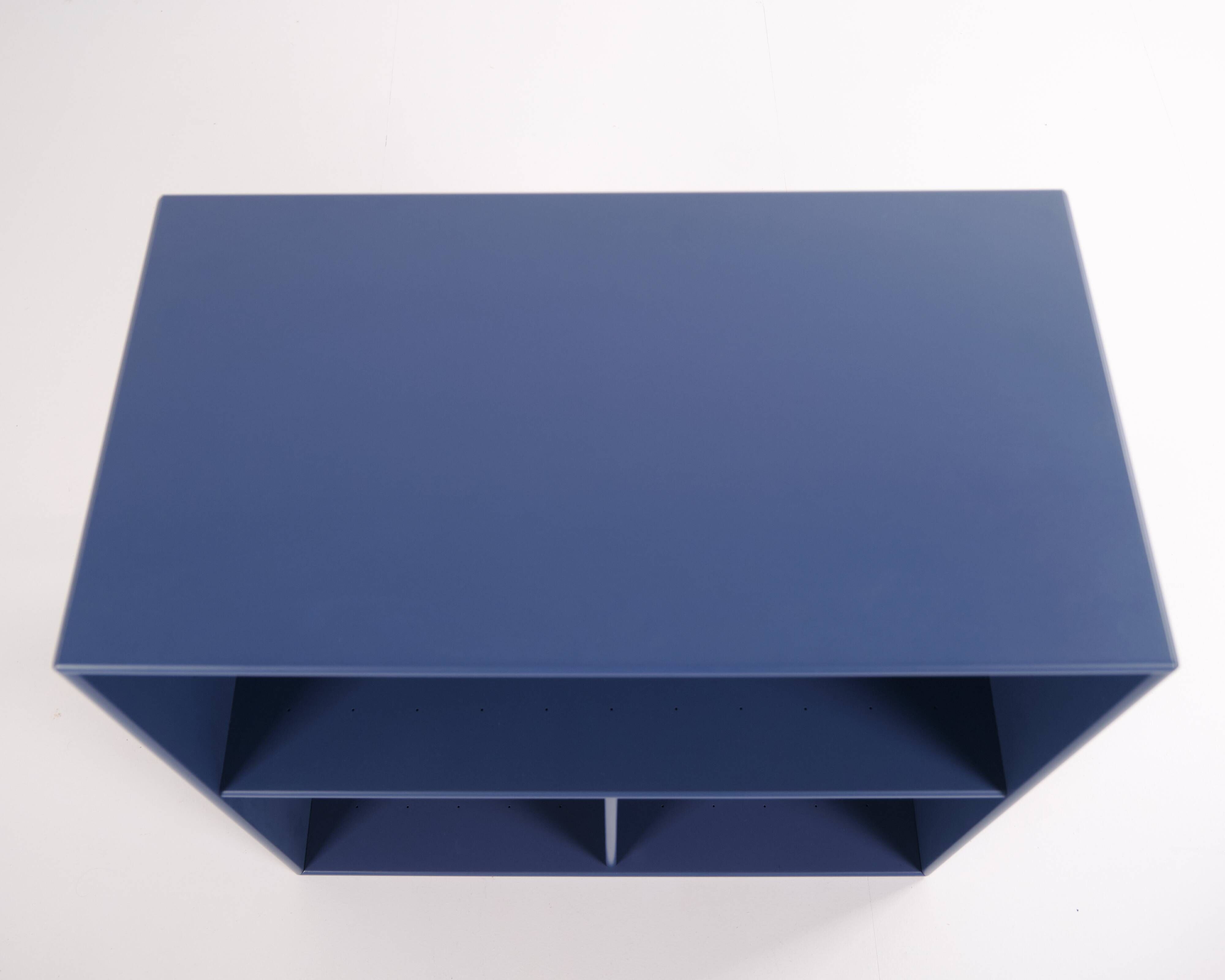 Montana bookcase – blue – 4 shelves