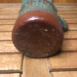 Old Vintage Brown & Green Ceramic Pitcher