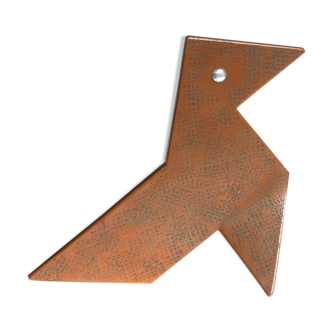 Paper press cocotte origami in copper, 70s