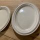 2 oval dishes marked boch Frères La Louvière Belgian