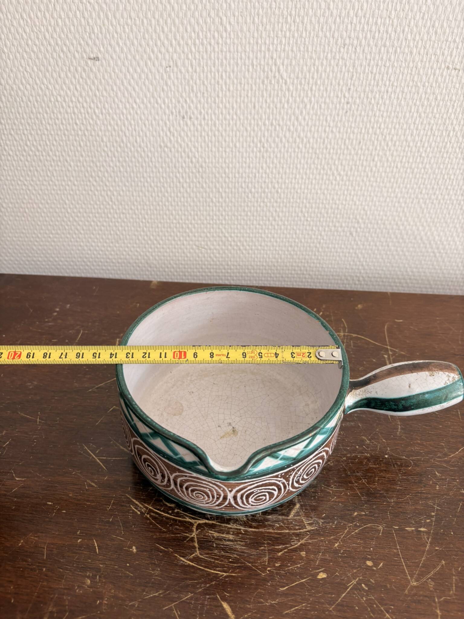 Frying pan Casserole dish flat Ramekin Ceramic Vallauris Robert Picault Vintage