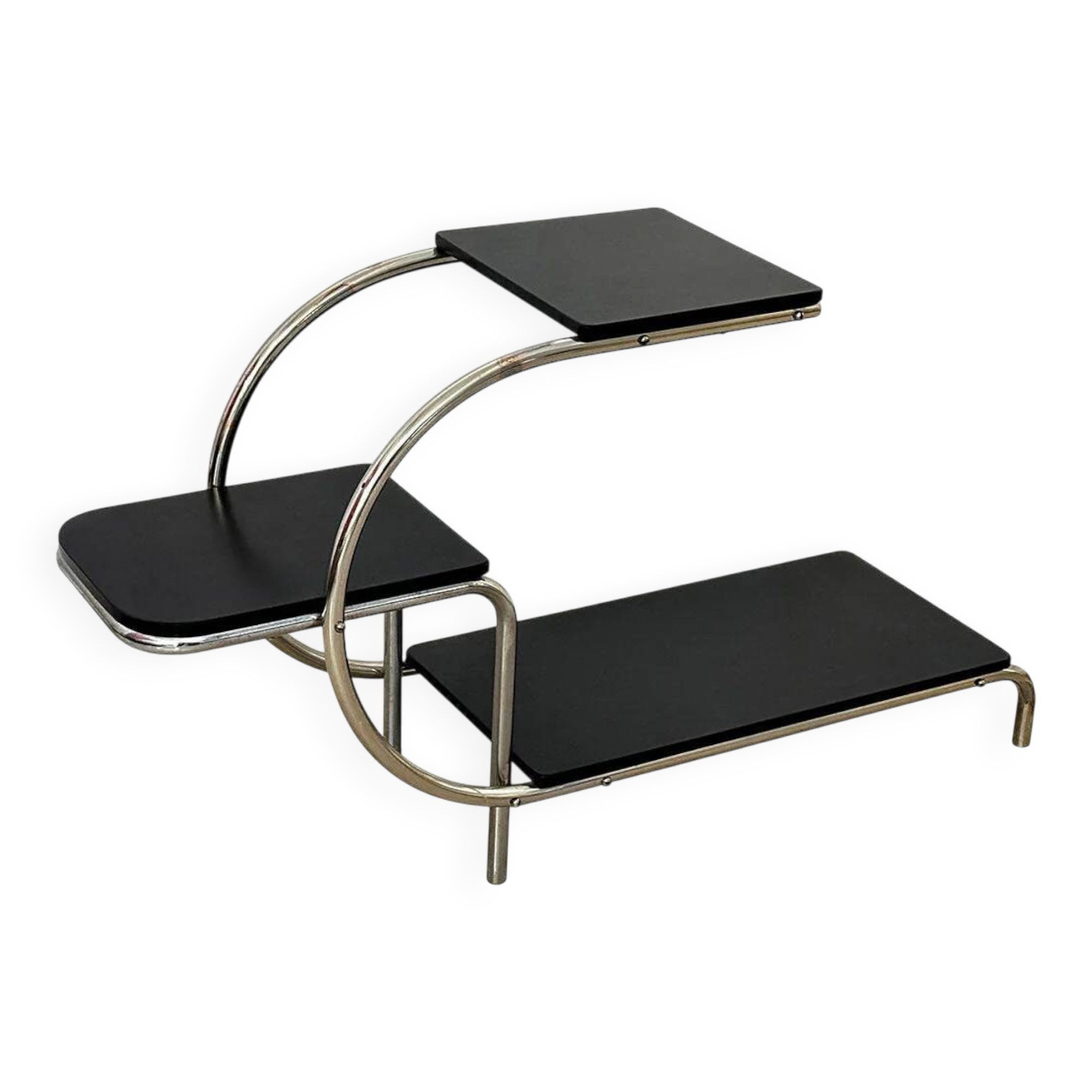 Bauhaus Shelving Unit, Black Steel Tube