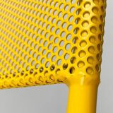 Italian perforated metal chair from the mid-century space age, 1960s.