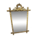 Louis XVI style pediment mirror in gilded wood – 19th century - H118c
