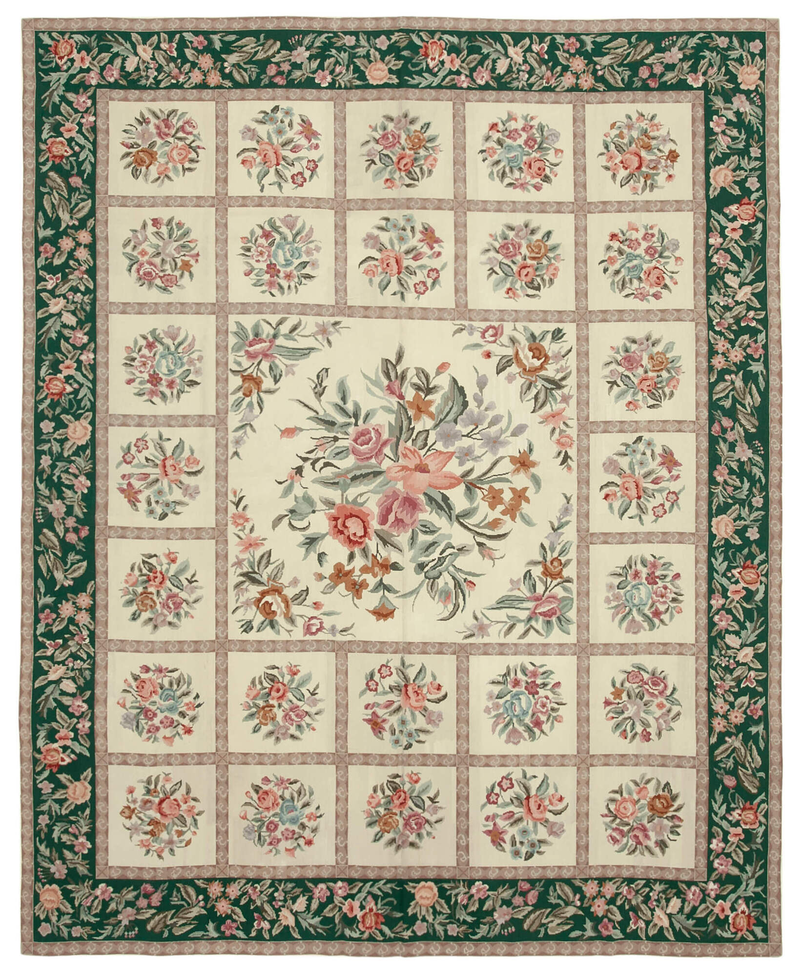 Handmade Vintage Flatweave Needlepoint Kilim 241 cm x 300 cm