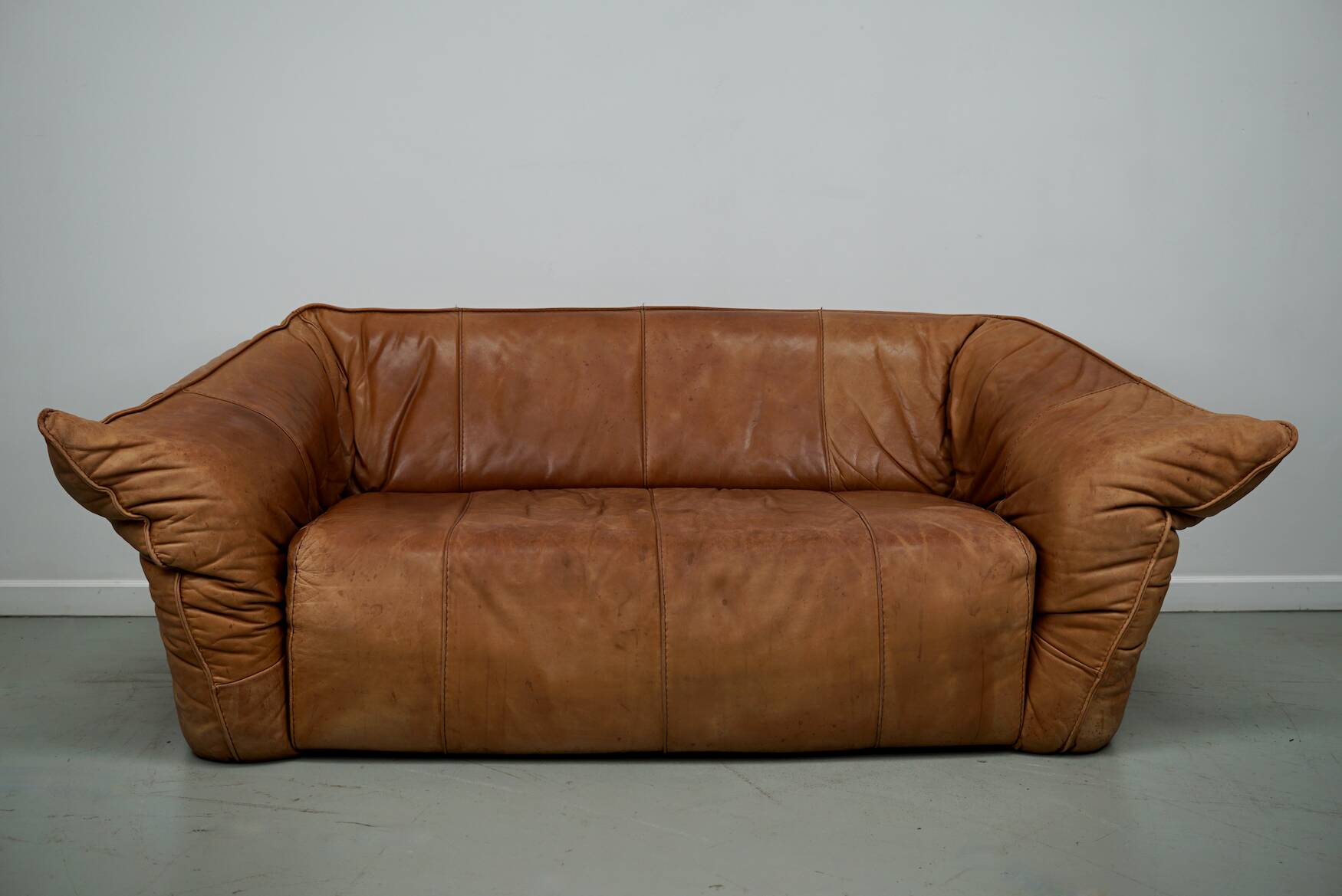 Cognac Leather Andes Sofa by Gerard van den Berg for Montis, 1970s
