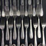 Ménagère vintage en métal argenté