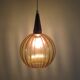Hanging lamp, Scandinavian of the 1970s, teak and glass