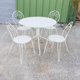 Wrought iron garden furniture