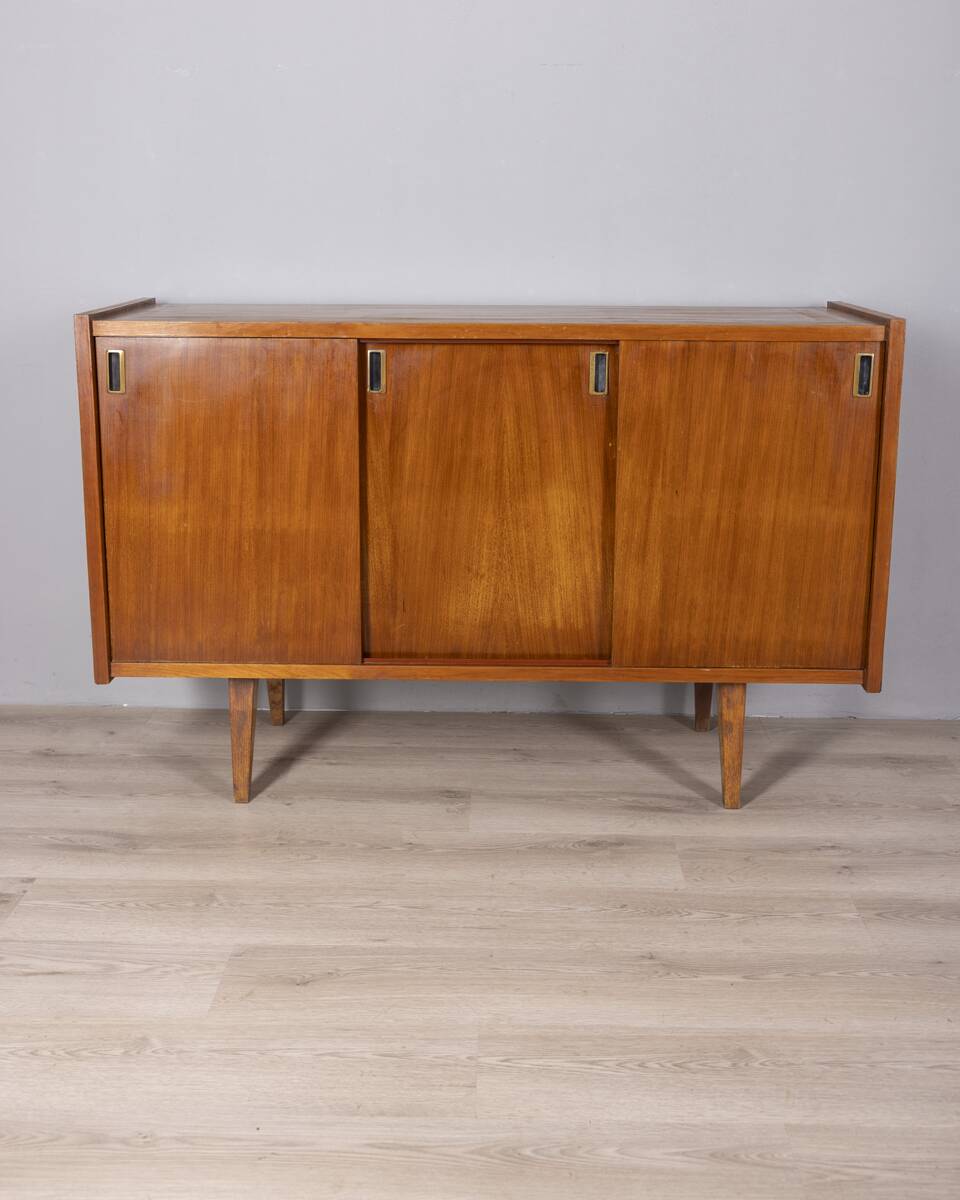 Vintage 1970s teak wood sideboard, Italian design