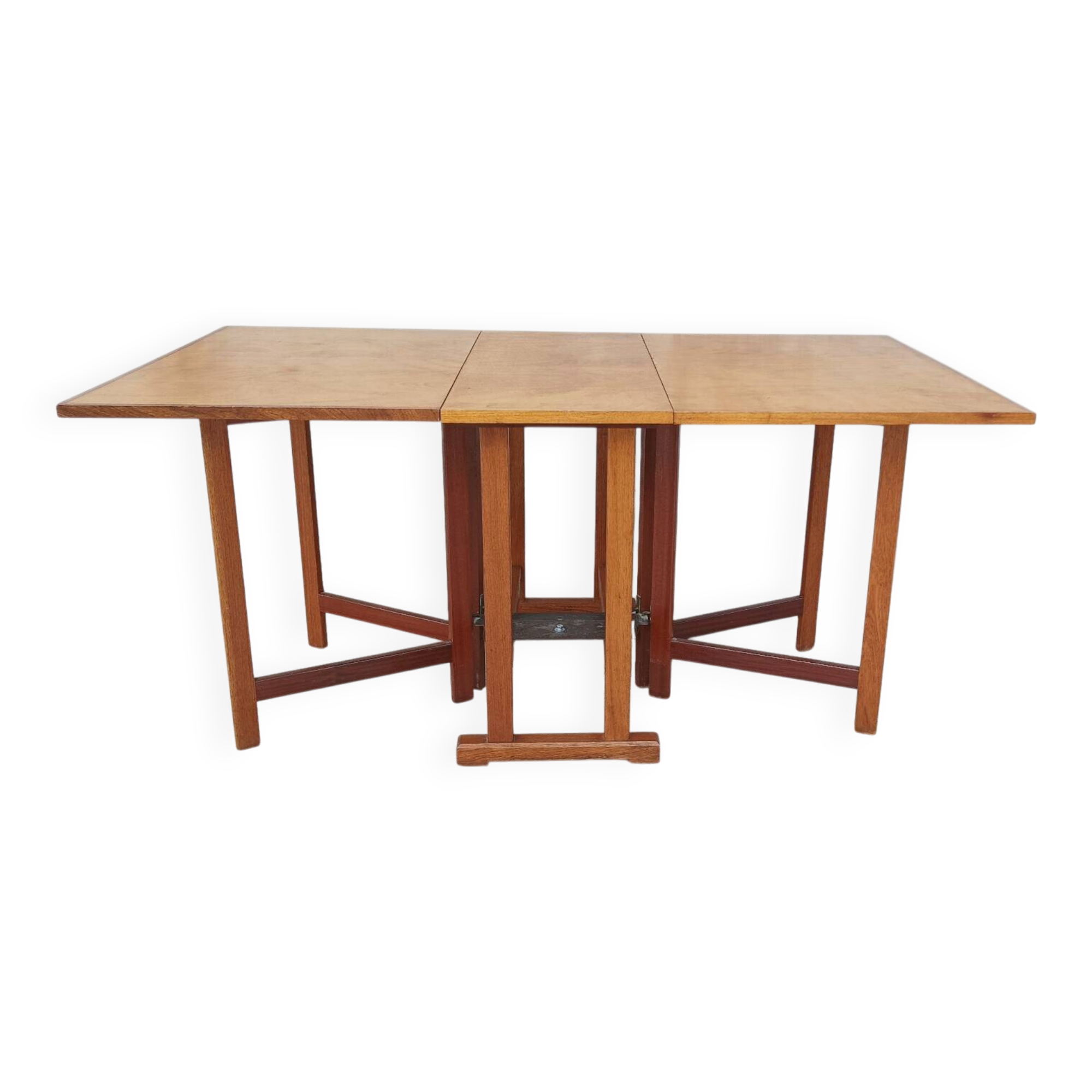 Folding table in beech from 1950