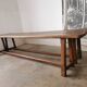 Paire de bancs anciens en chêne