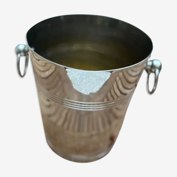 Silver metal champagne bucket