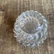 Set of 3 Vintage Glass Moulded Condiment Salts #D979