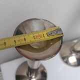 Pair of silver-plated candlesticks